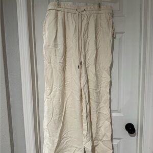 NWT!! a new day Cream Linen wide leg pants